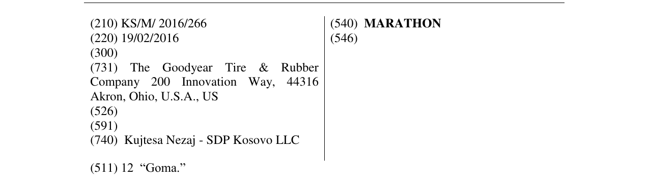 Zëri i markës MARATHON në buletin