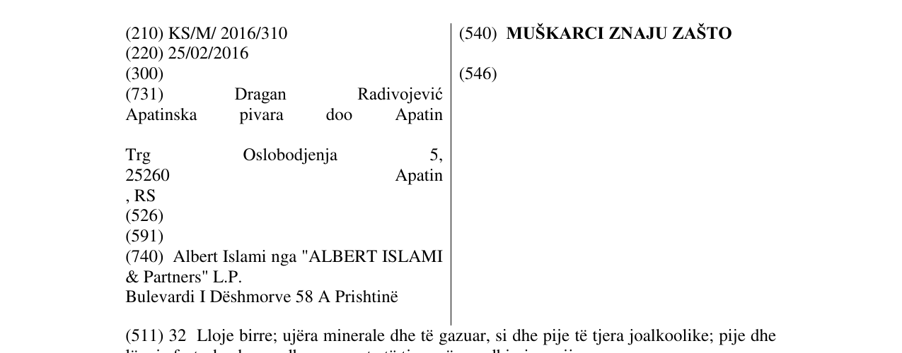 Zëri i markës MUŠKARCI ZNAJU ZAŠTO në buletin