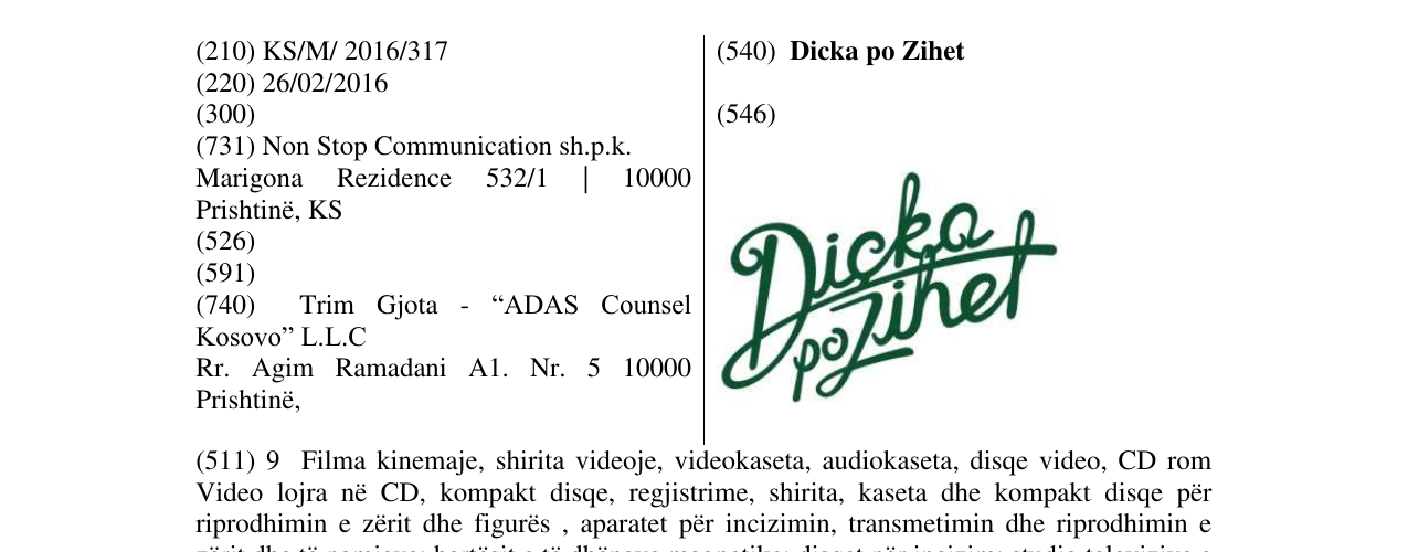 Zëri i markës Dicka po Zihet në buletin