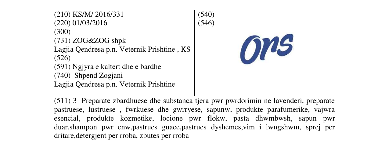 Zëri i markës Ors në buletin