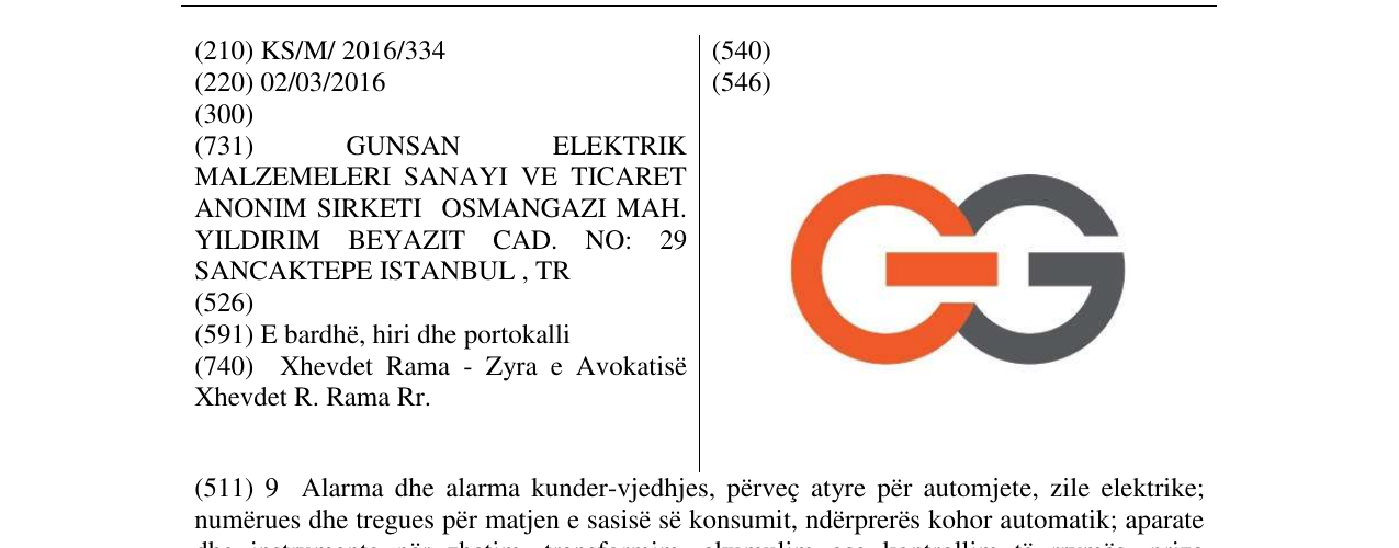 Zëri i markës Markë figurative në buletin
