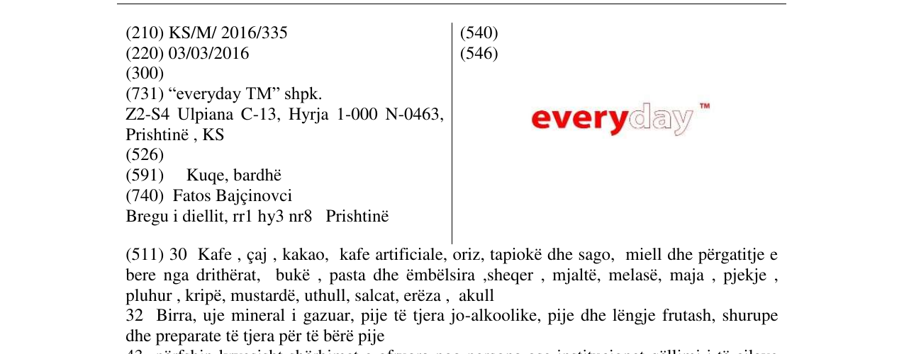 Zëri i markës everyday në buletin