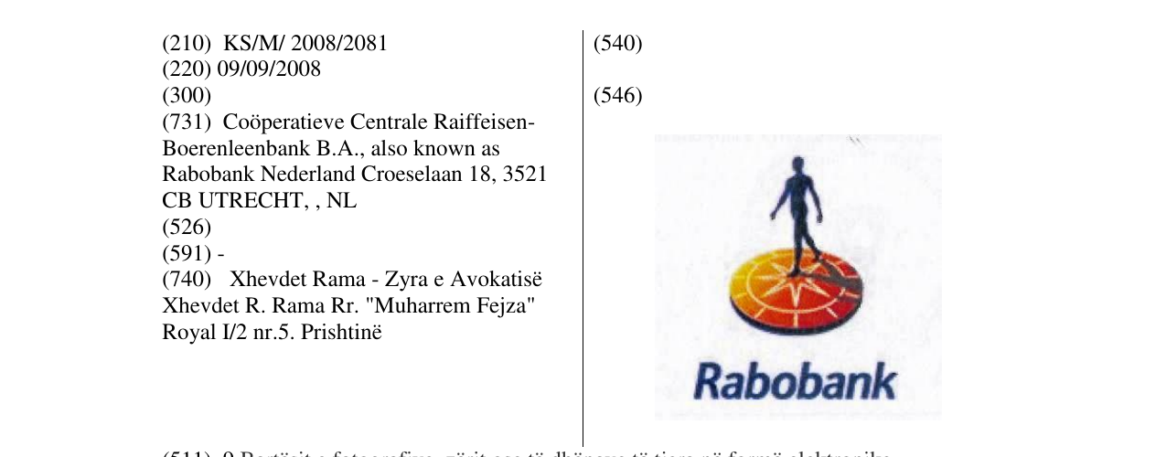 Zëri i markës RABOBANK + MAN IN COLOR në buletin