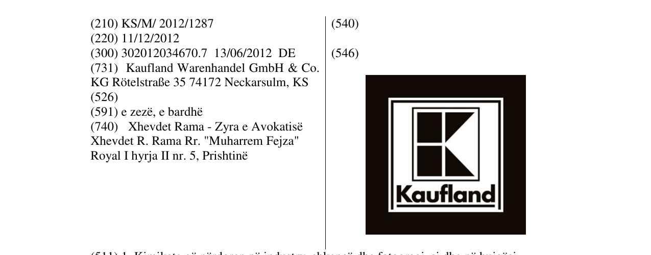 Zëri i markës Kaufland në buletin