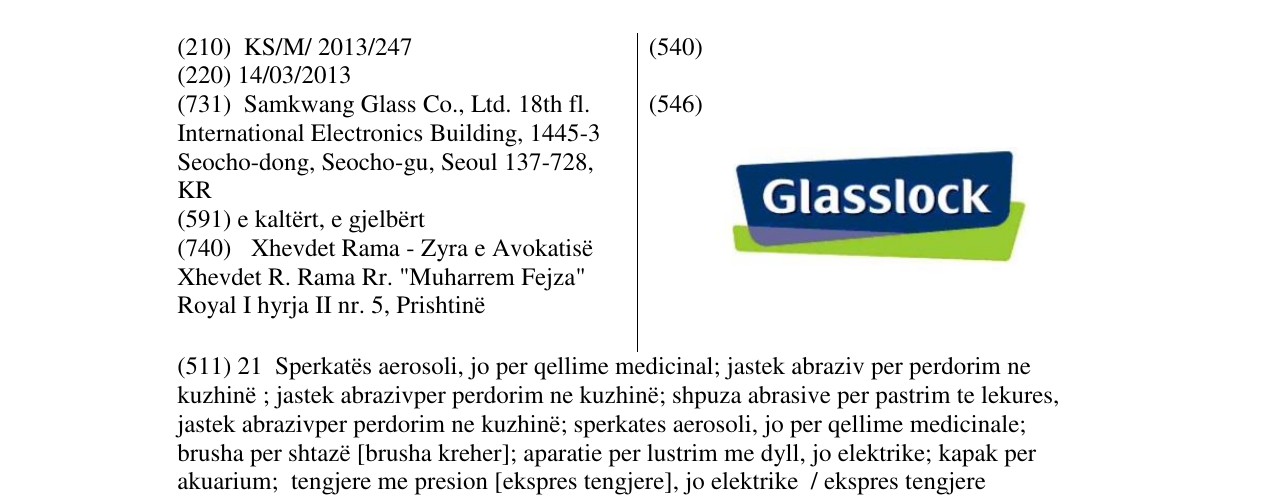 Zëri i markës Markë figurative në buletin
