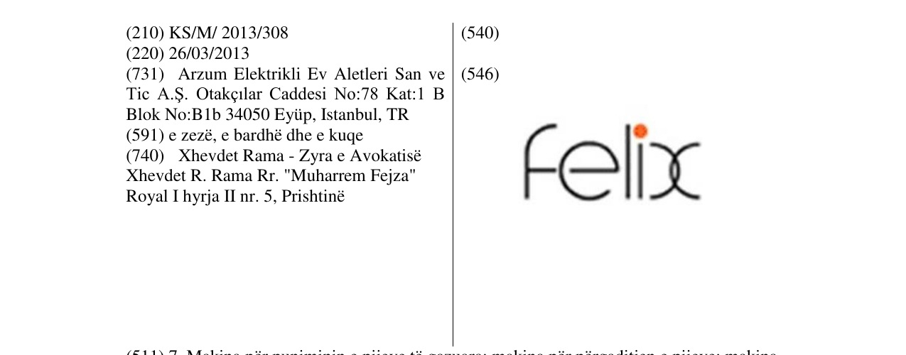 Zëri i markës felix në buletin
