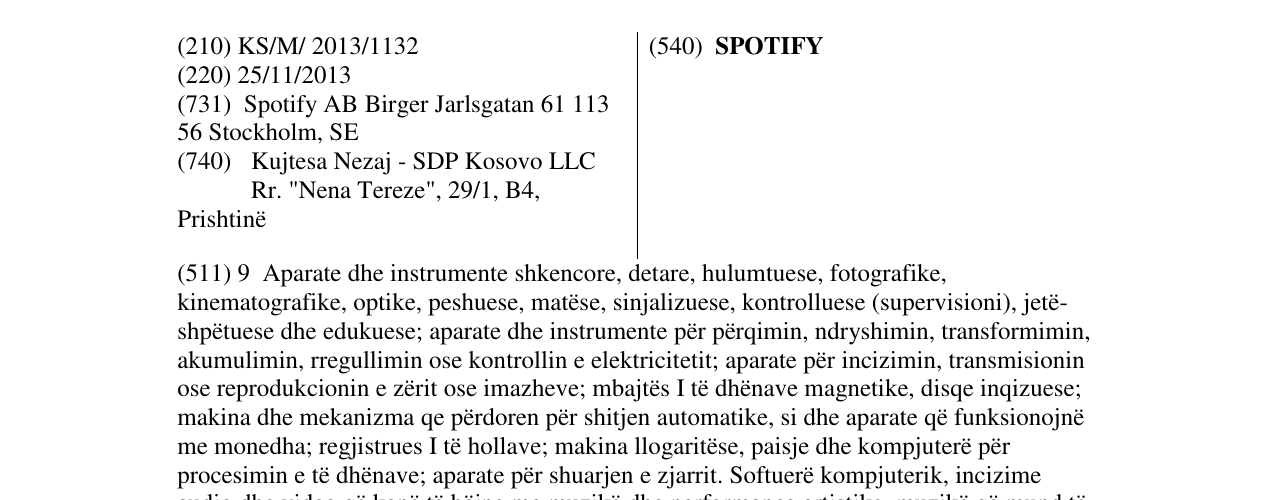 Zëri i markës SPOTIFY në buletin