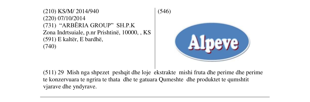 Zëri i markës Alpeve në buletin