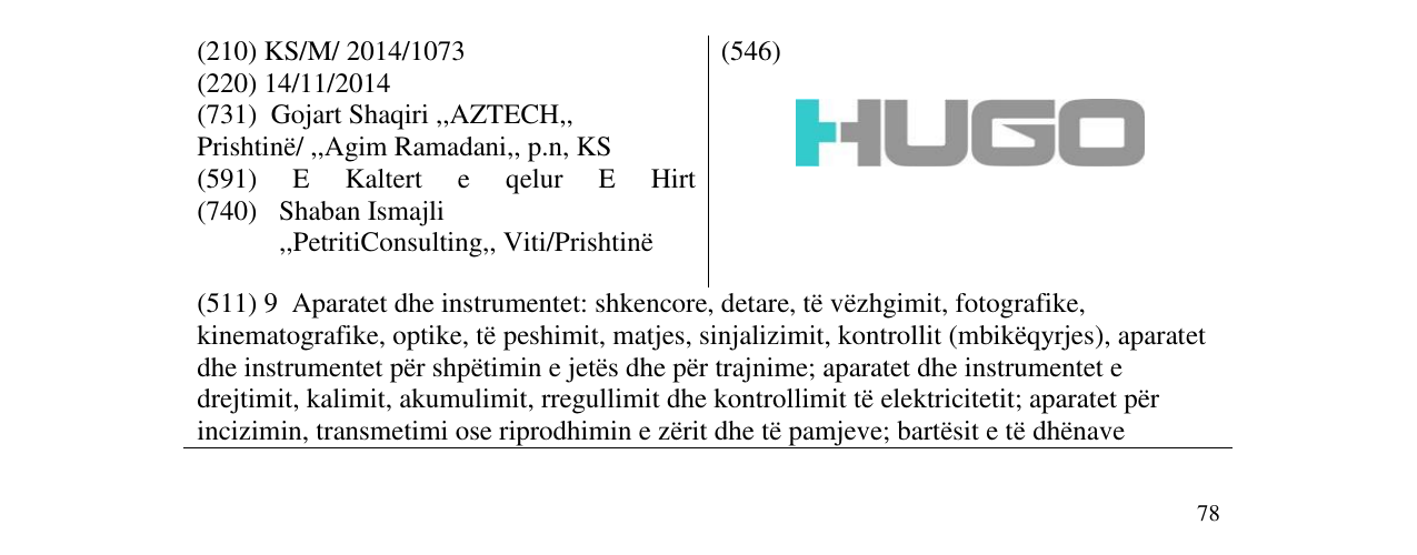 Zëri i markës Markë figurative në buletin
