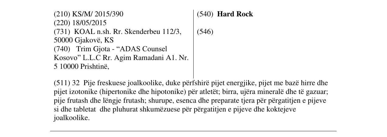 Zëri i markës Hard Rock në buletin