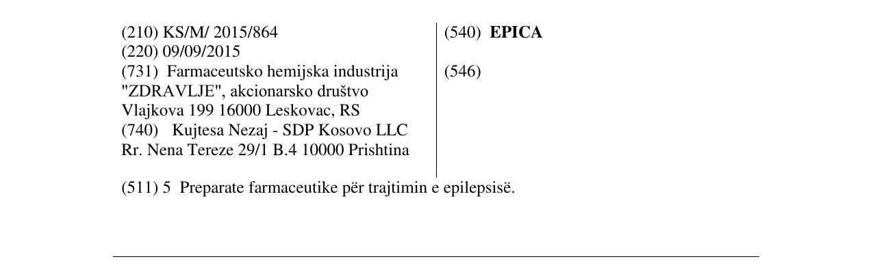 Zëri i markës EPICA në buletin