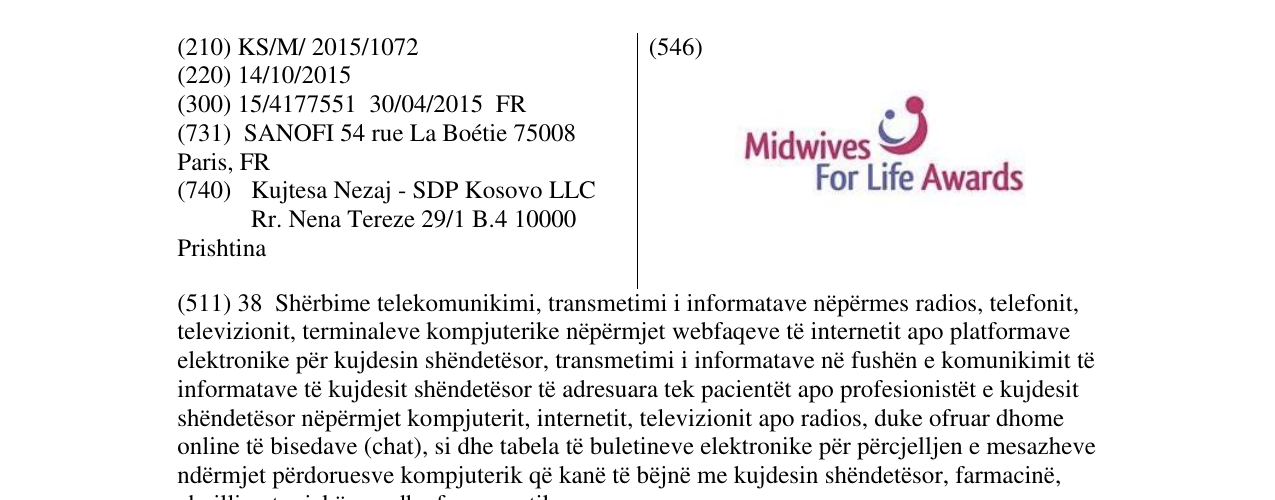 Zëri i markës Midwives For Life Awards në buletin