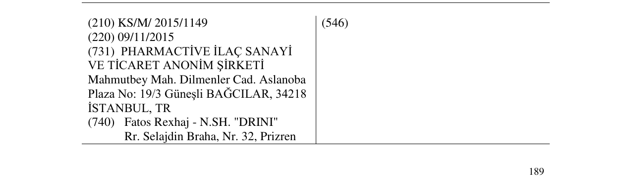 Zëri i markës Pharmactive në buletin