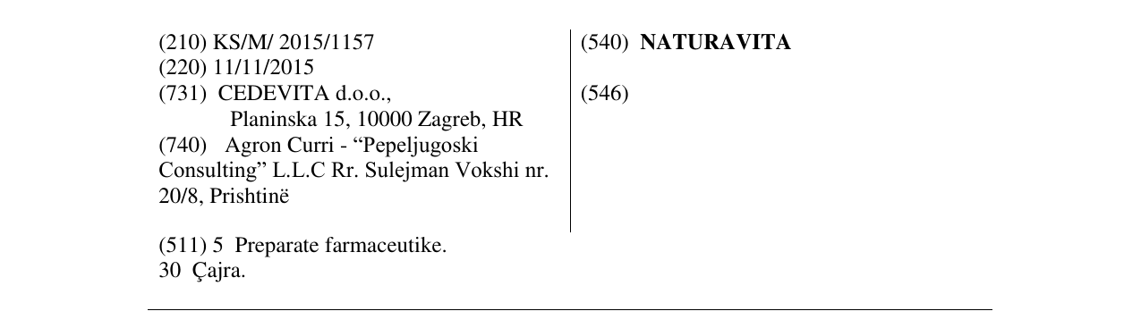 Zëri i markës NATURAVITA në buletin