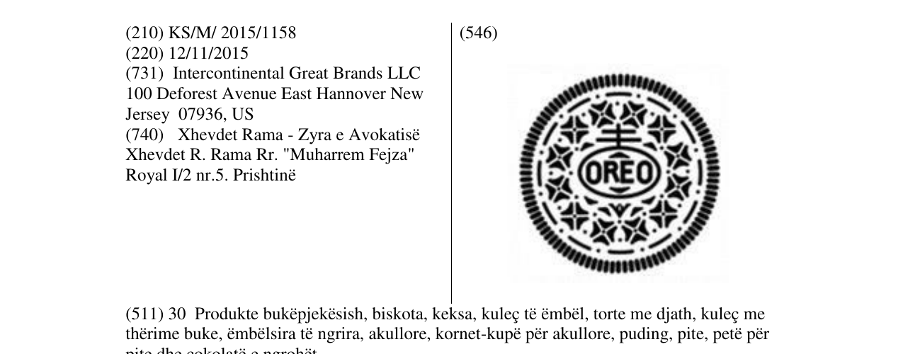 Zëri i markës OREO në buletin
