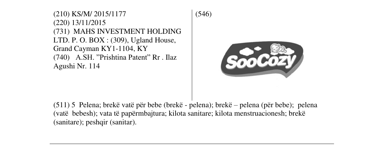Zëri i markës SooCozy në buletin