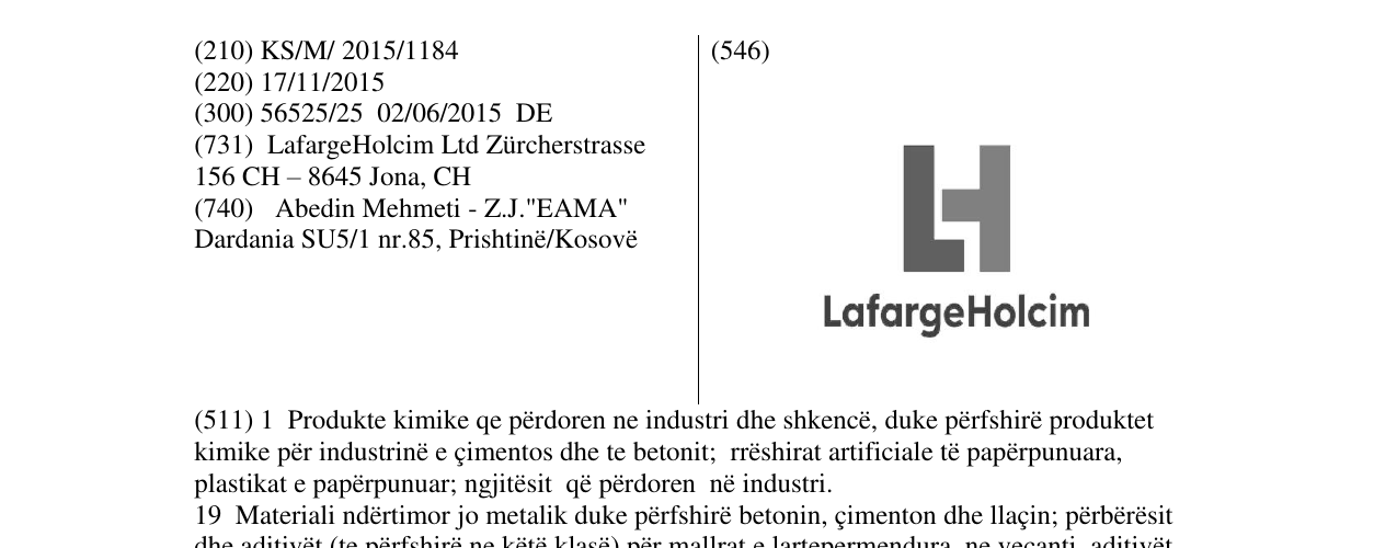 Zëri i markës LafargeHolcim në buletin