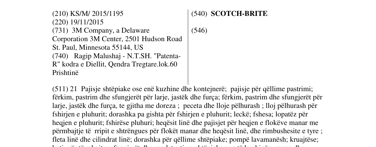 Zëri i markës SCOTCH-BRITE në buletin