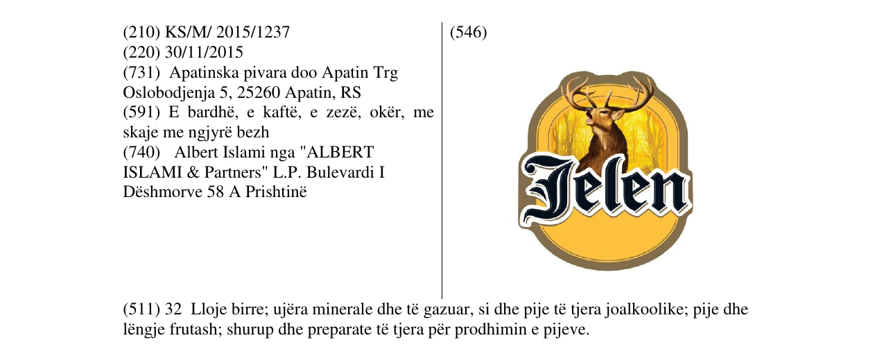 Zëri i markës Jelen në buletin