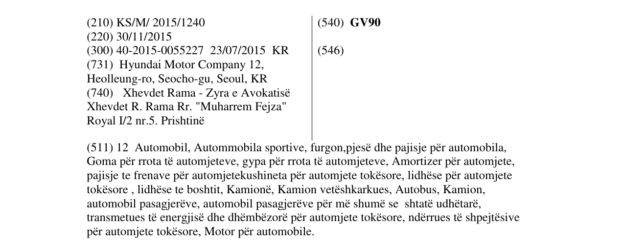 Zëri i markës GV90 në buletin
