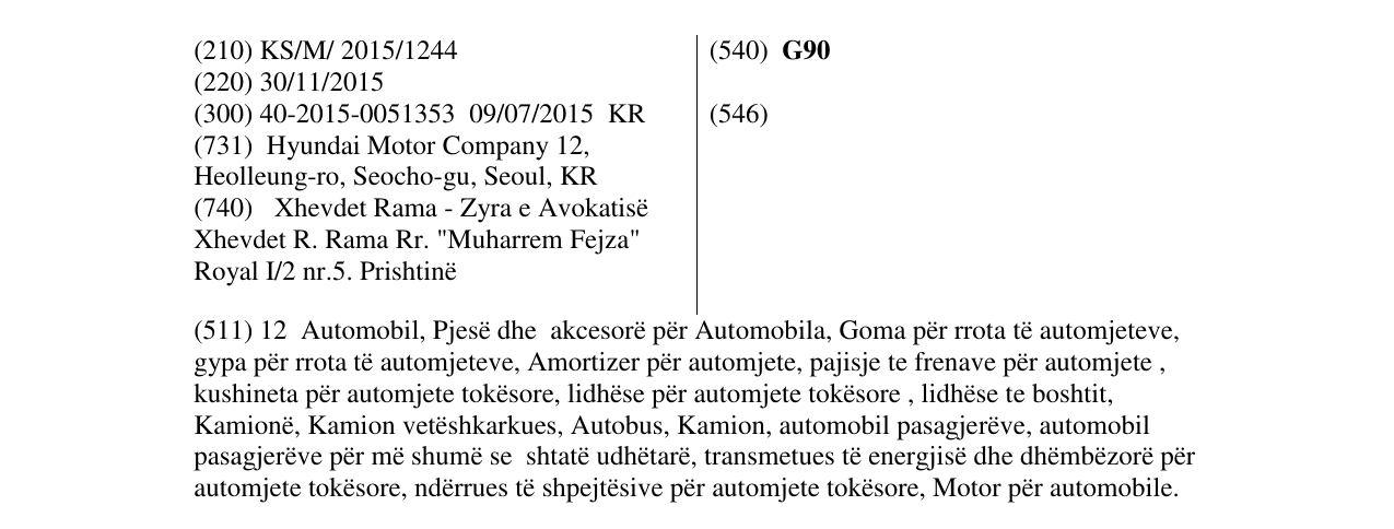 Zëri i markës G90 në buletin