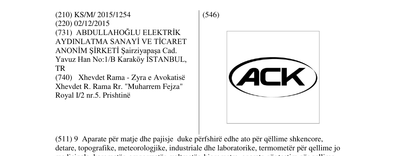 Zëri i markës ACK në buletin