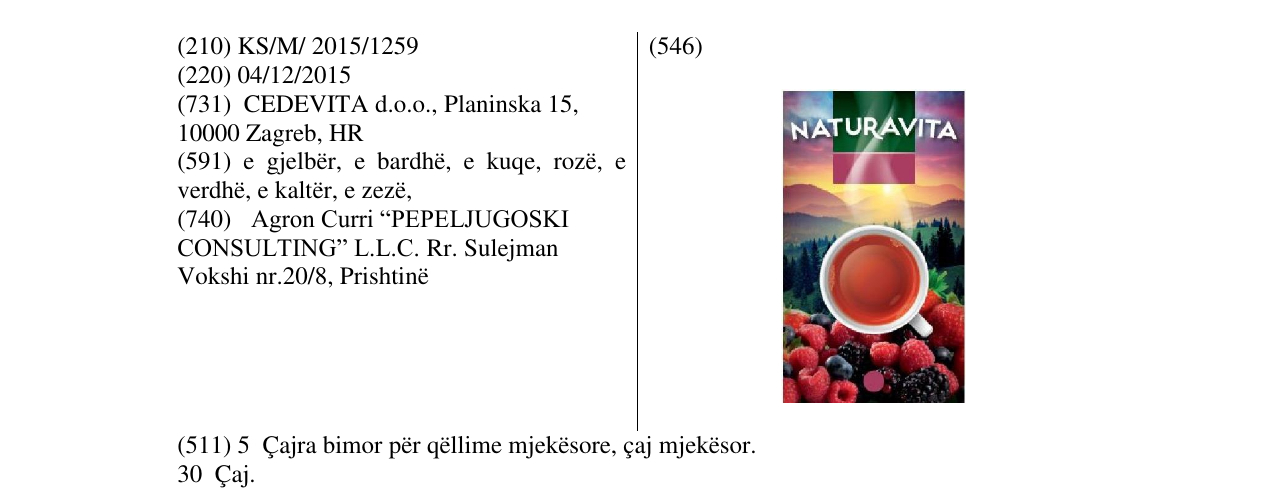 Zëri i markës NATURAVITA në buletin