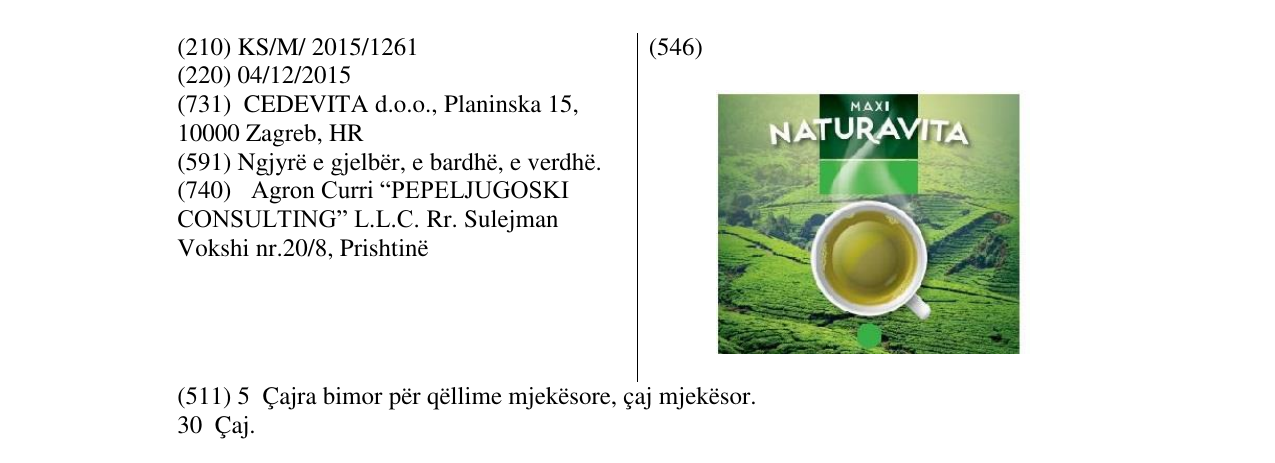Zëri i markës NATURAVITA në buletin