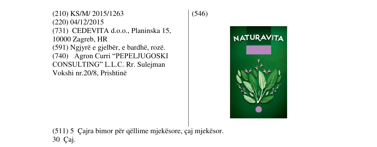 Zëri i markës NATURAVITA në buletin