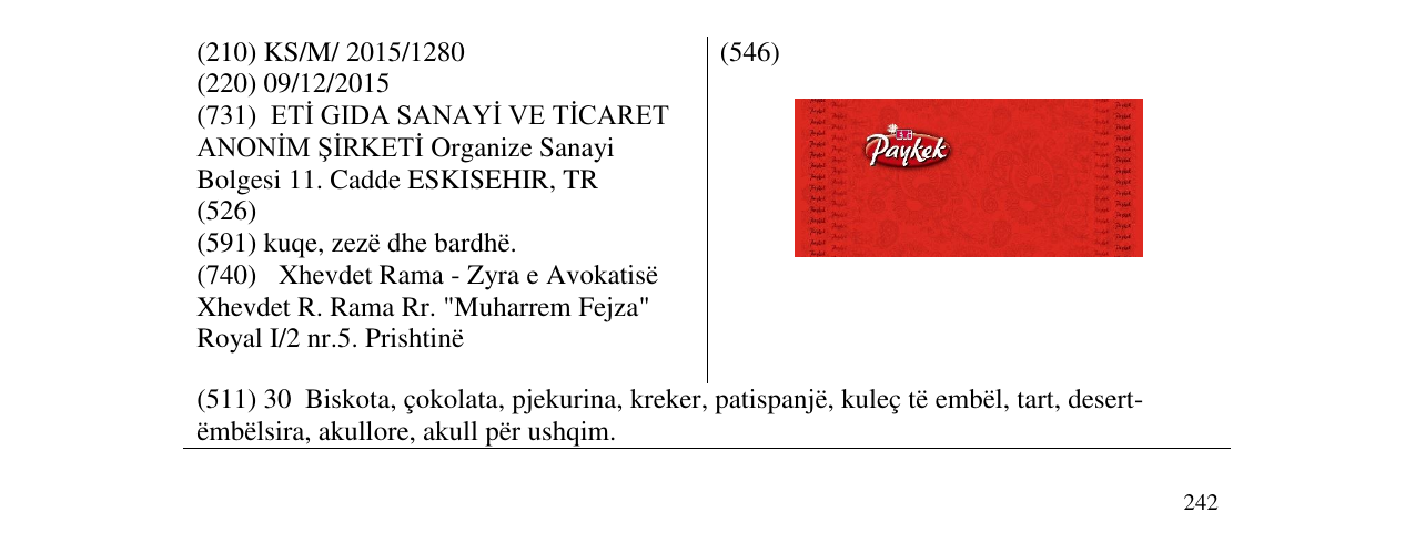 Zëri i markës Paykek ETI në buletin