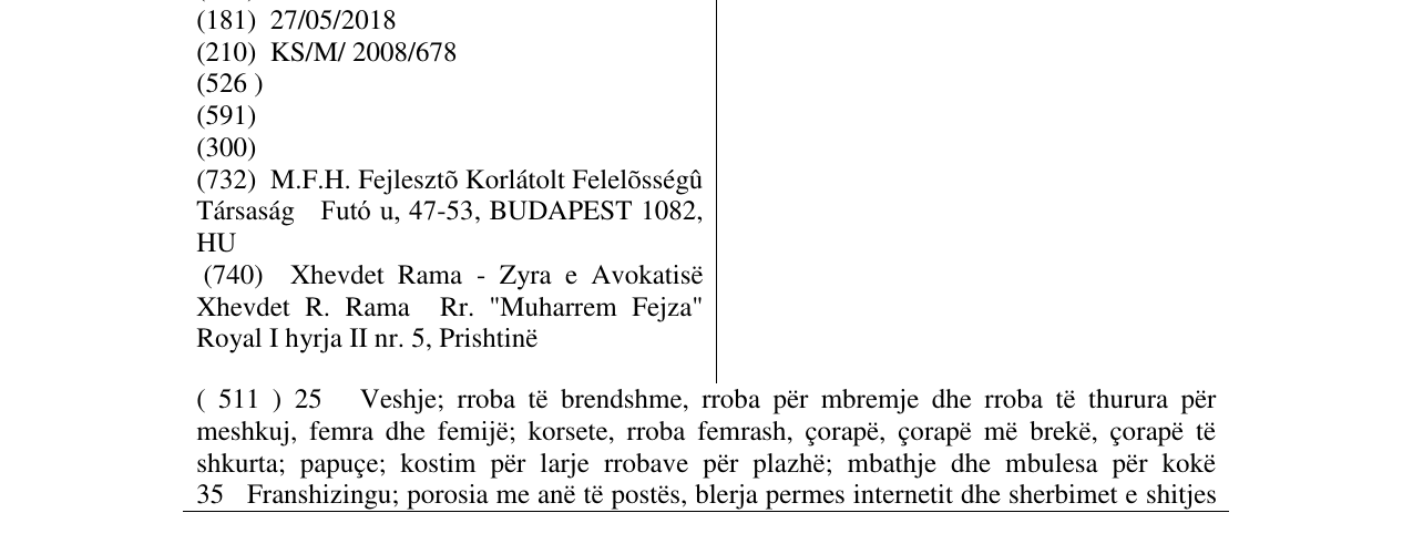 Zëri i markës INTIMISSIMI në buletin