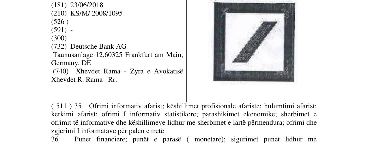 Zëri i markës Markë figurative në buletin