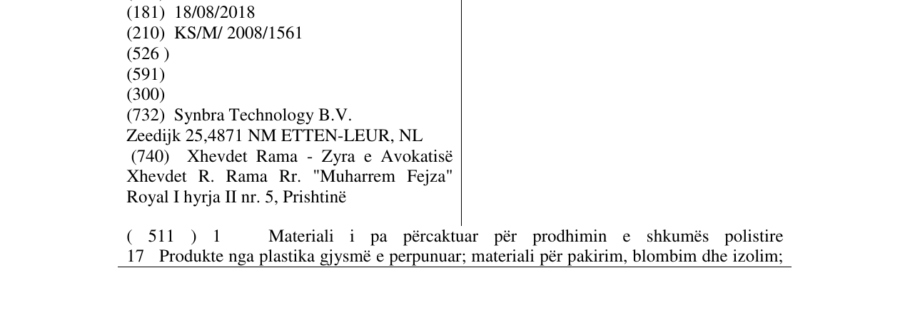 Zëri i markës STYREX në buletin
