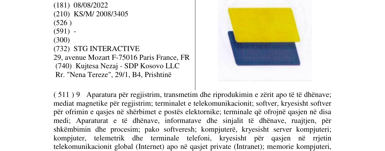 Zëri i markës Markë figurative në buletin