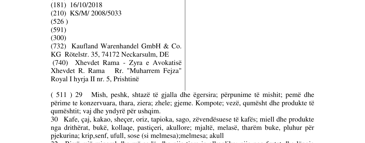 Zëri i markës PURALIS në buletin
