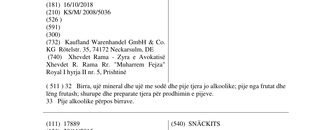 Zëri i markës RIMANO në buletin