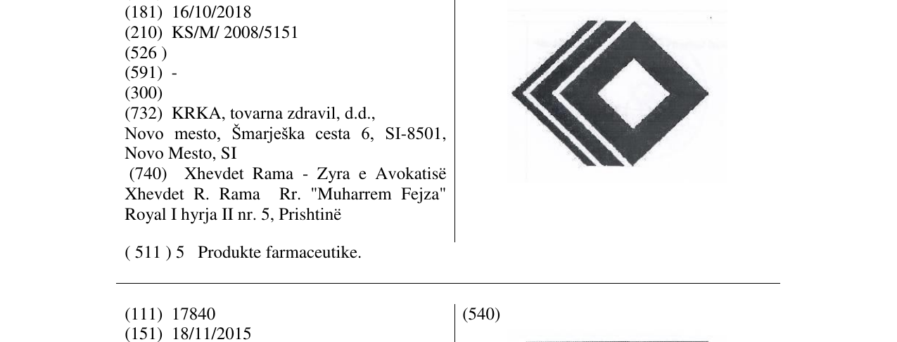 Zëri i markës Markë figurative në buletin