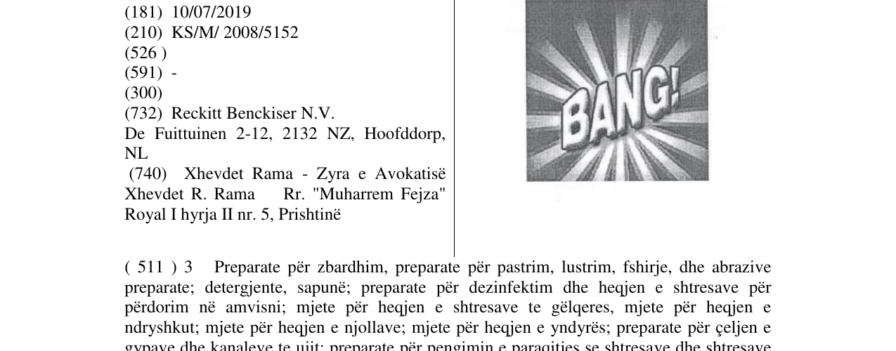 Zëri i markës BANG në buletin
