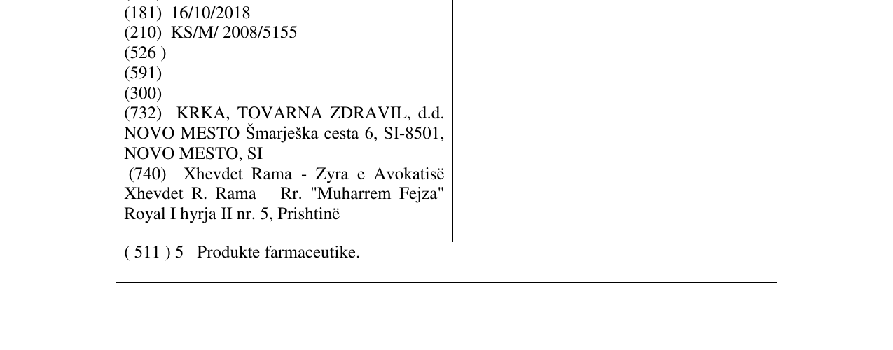 Zëri i markës MONKASTA në buletin
