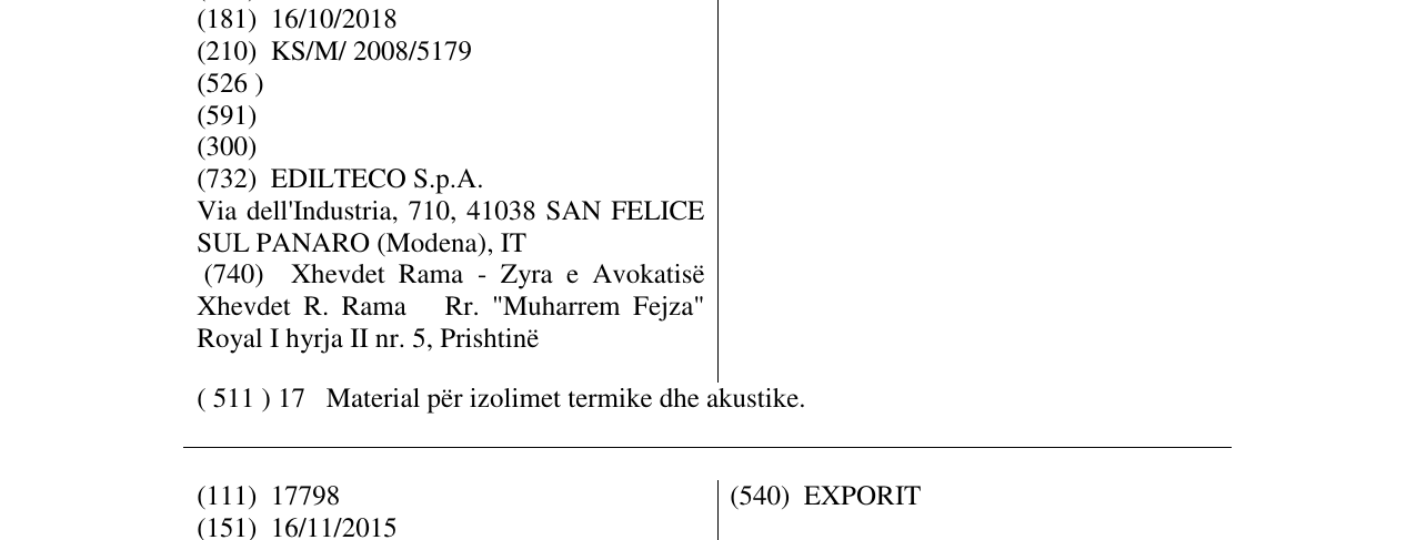 Zëri i markës POLITERM në buletin