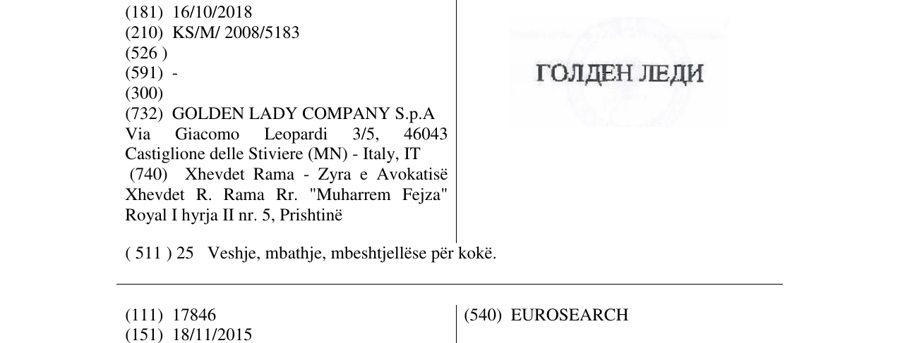 Zëri i markës Markë figurative në buletin