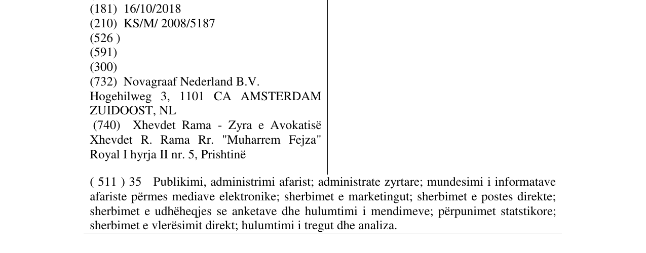 Zëri i markës EUROSEARCH në buletin