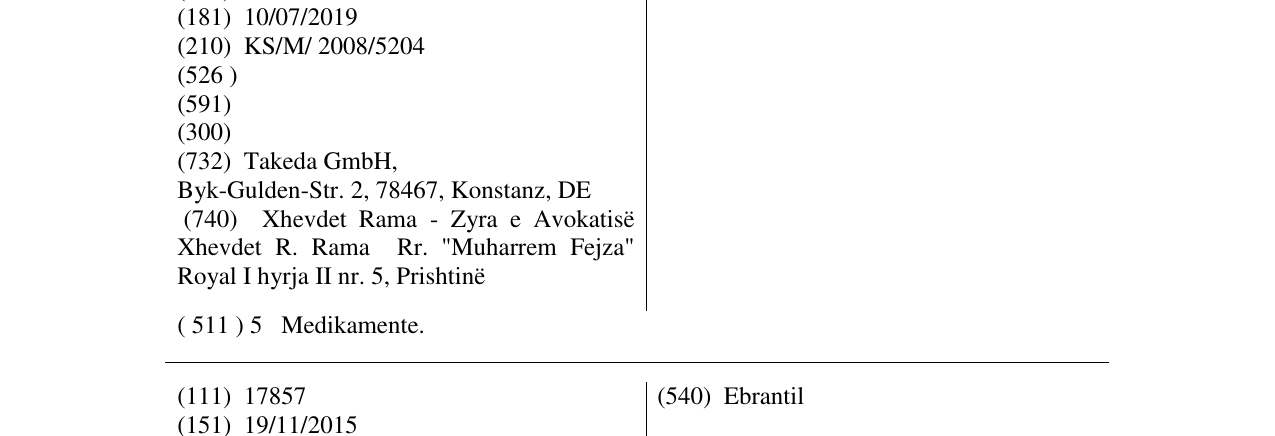 Zëri i markës EZEACT në buletin