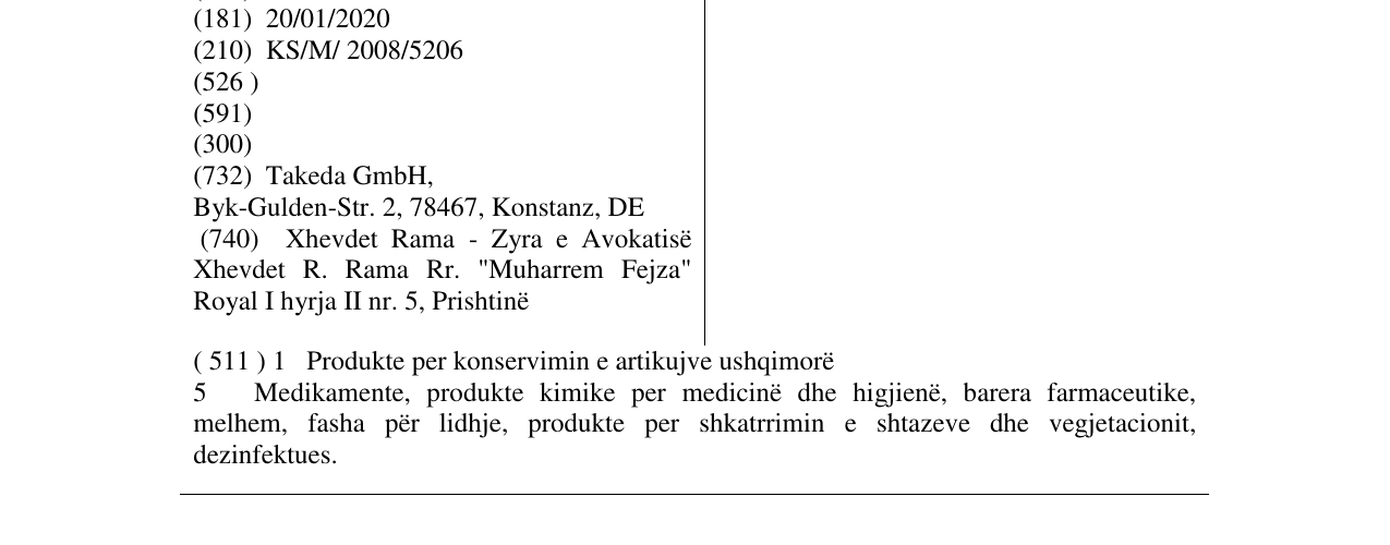 Zëri i markës Ebrantil në buletin
