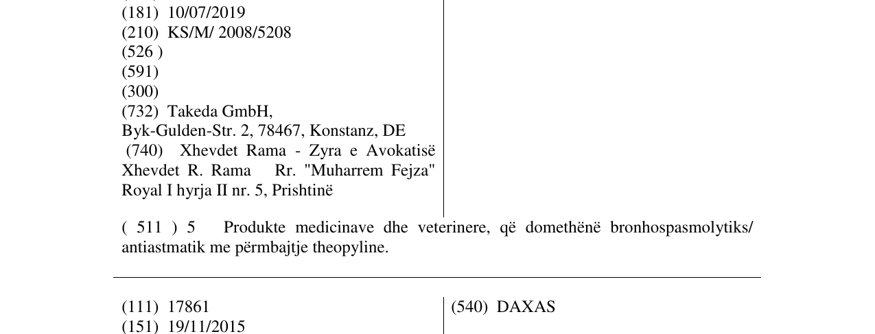 Zëri i markës Euphylong në buletin