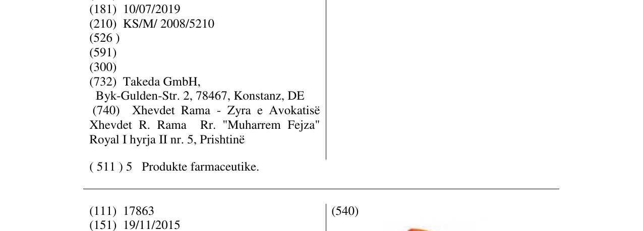 Zëri i markës DAXAS në buletin