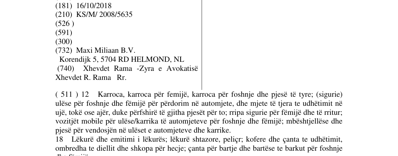 Zëri i markës QUINNY në buletin