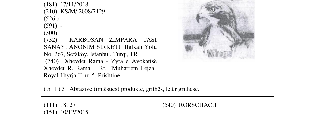 Zëri i markës Markë figurative në buletin