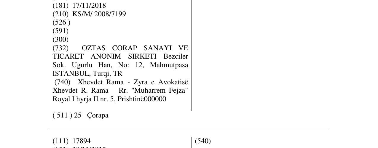 Zëri i markës ELEGANT në buletin