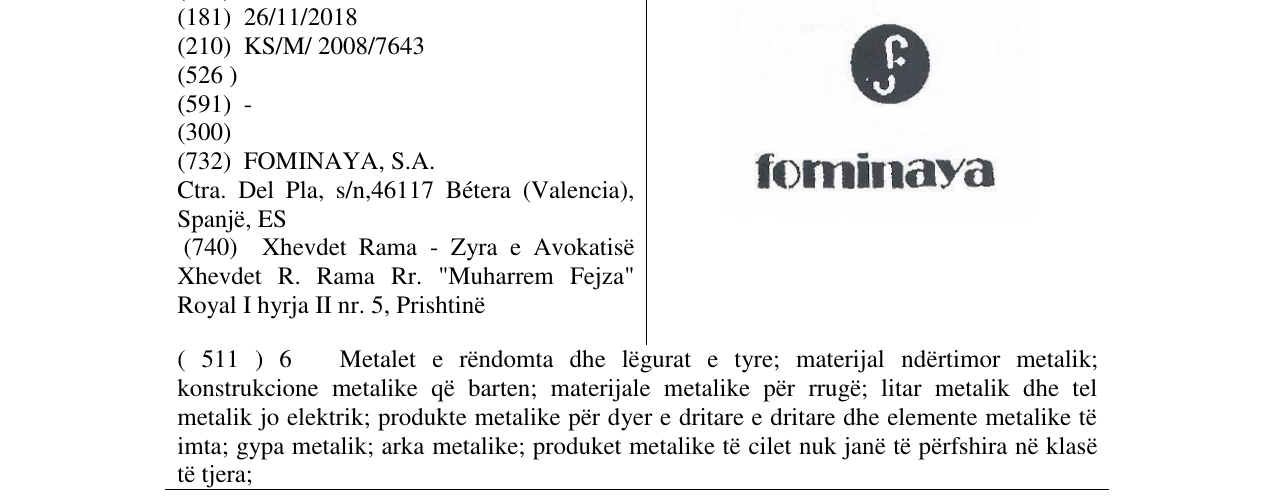 Zëri i markës Markë figurative në buletin